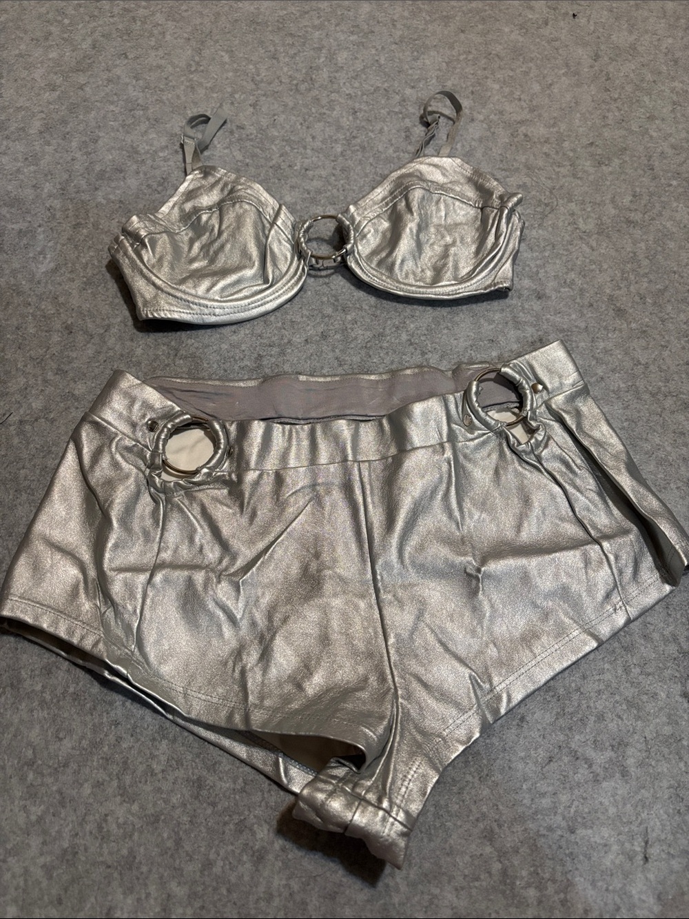 Forever 21 Metallic Silver Two-Piece Ring Accent Set